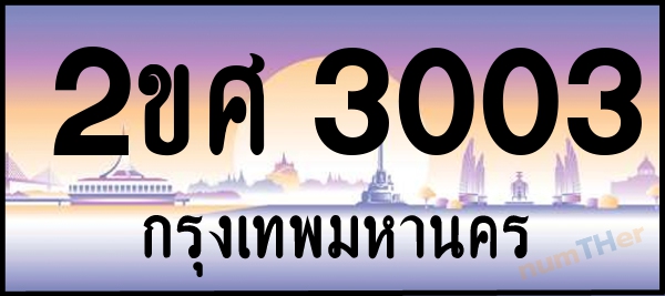 2ขศ 3003 เลขทะเบียนรถ ป้ายประมูล ผลรวมเลขศาสตร์ 17