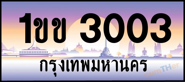 1ขข 3003 เลขทะเบียนรถ ป้ายประมูล ผลรวมเลขศาสตร์ 11