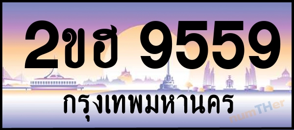 2ขฮ 9559 เลขทะเบียนรถ ป้ายประมูล ผลรวมเลขศาสตร์ 37