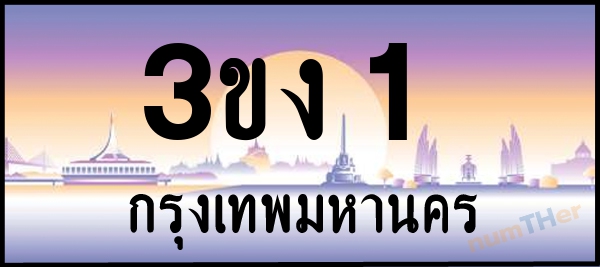 3ขง 1 เลขทะเบียนรถ ป้ายประมูล ผลรวมเลขศาสตร์ 8