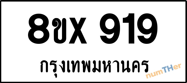 จองเลขทะเบียน 8ขx919 กรุงเทพมหานคร