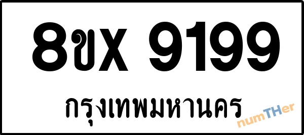 จองเลขทะเบียน 8ขx9199 กรุงเทพมหานคร
