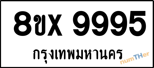 จองเลขทะเบียน 8ขx9995 กรุงเทพมหานคร